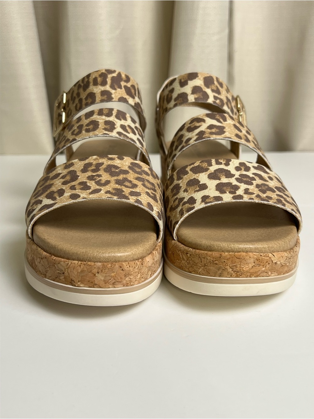 DR. SCHOLL’S Once Twice Leopard Print Platform Cork Sandals-NWOB - Picture 7 of 14